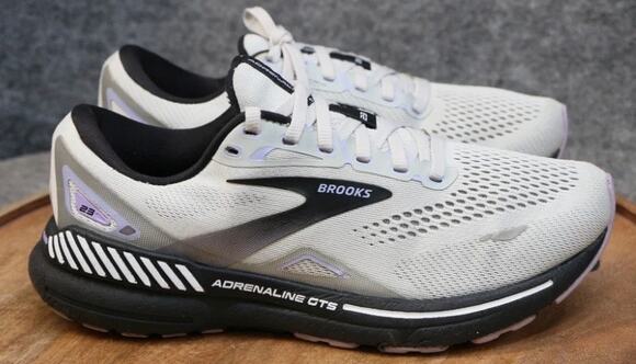 Brooks Shoes - Brooks Adrenaline GTS 23 Women 6 Gray Black Purple Running Shoe Walking Gym